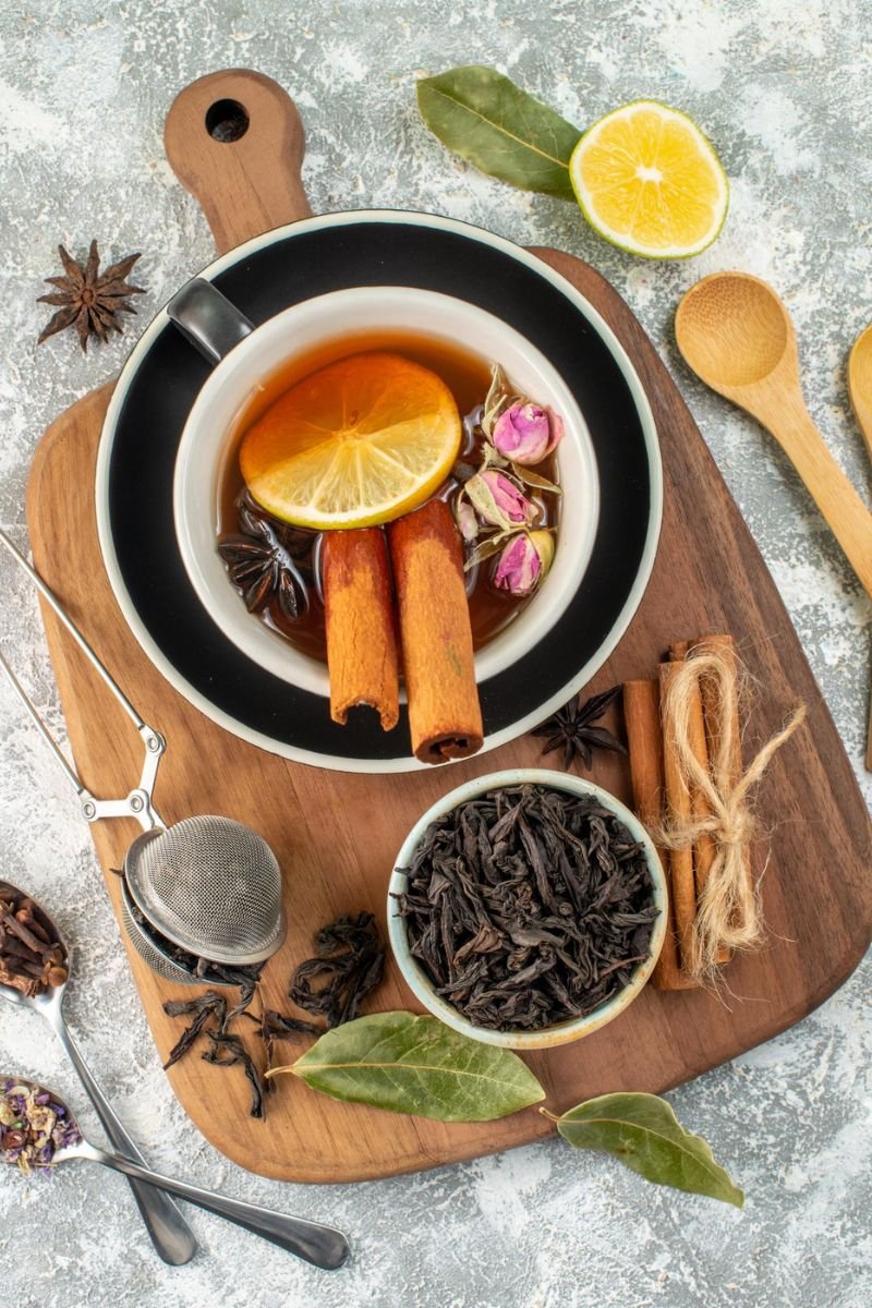 Cinnamon simmer pot orange slices cloves star anise fall kitchen stovetop
