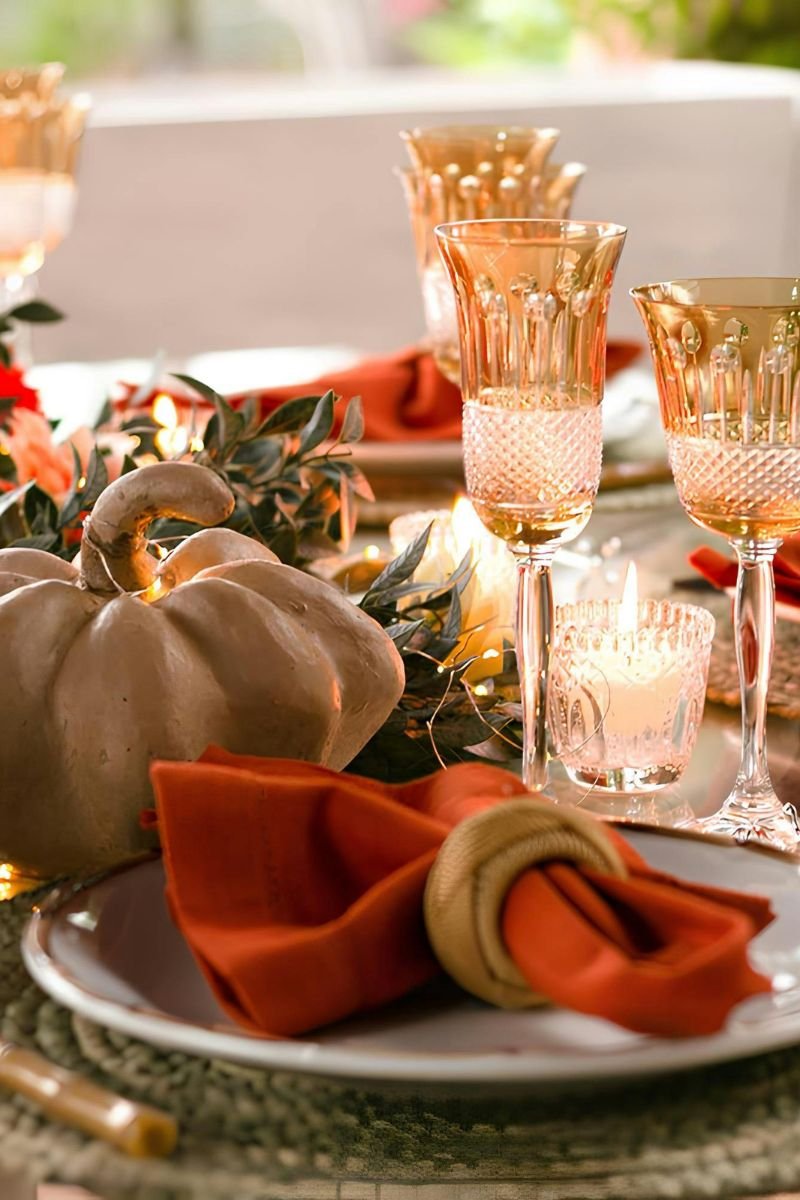 DIY Dollar Tree pumpkin napkin rings burlap twine fall table setting