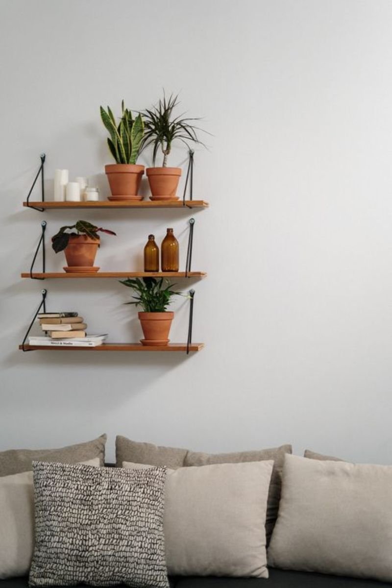 Monochromatic terracotta rust fall living room modern decor color palette