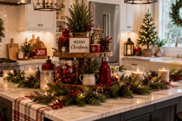15 Christmas Kitchen Island Decor Ideas for Holiday Style