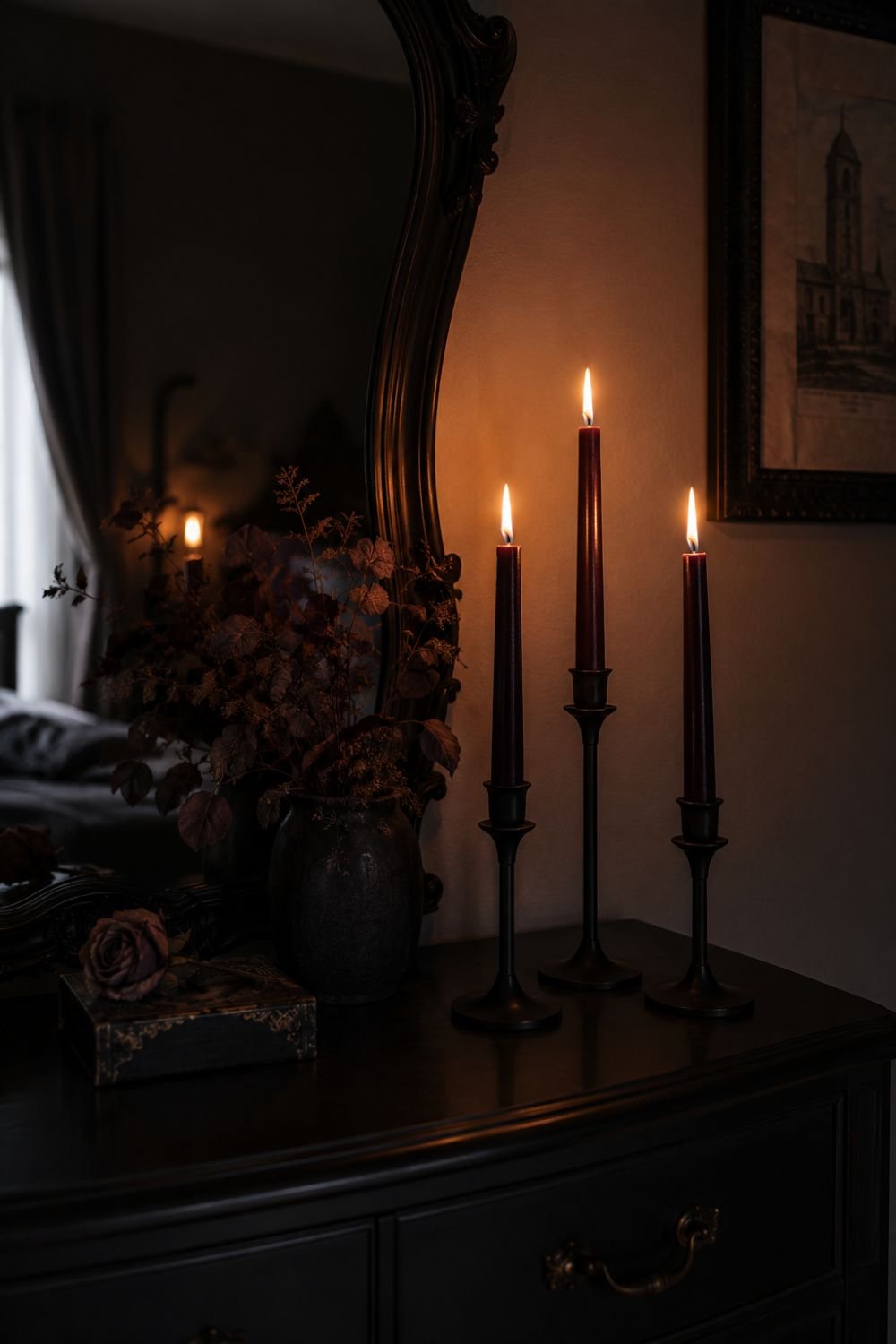 taper candles halloween bedroom decor