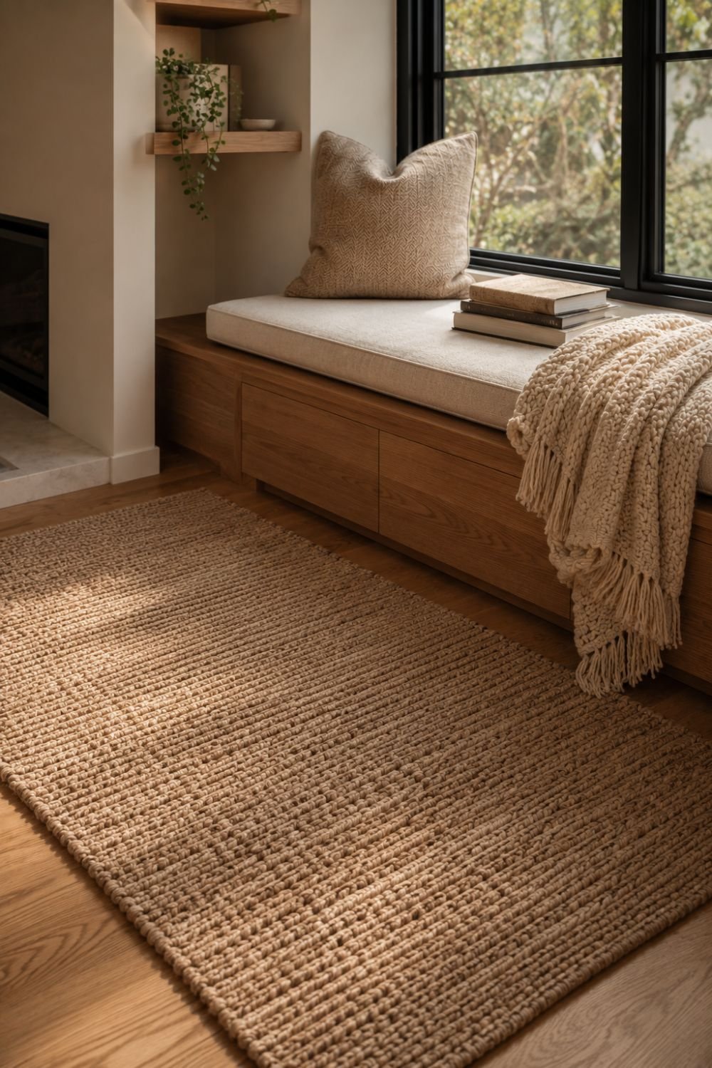 rug reading nook idea window corner