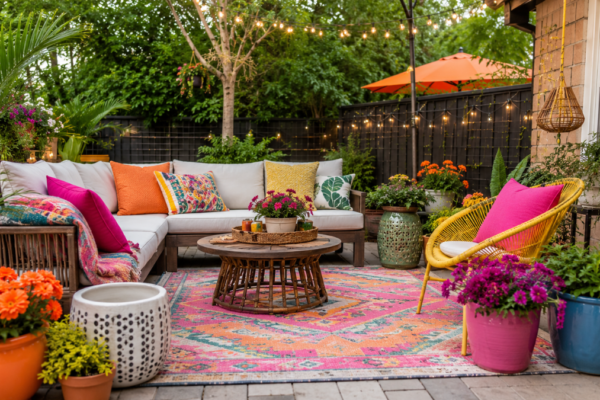 Dopamine Backyard Decor Ideas for Colorful Outdoor Spaces