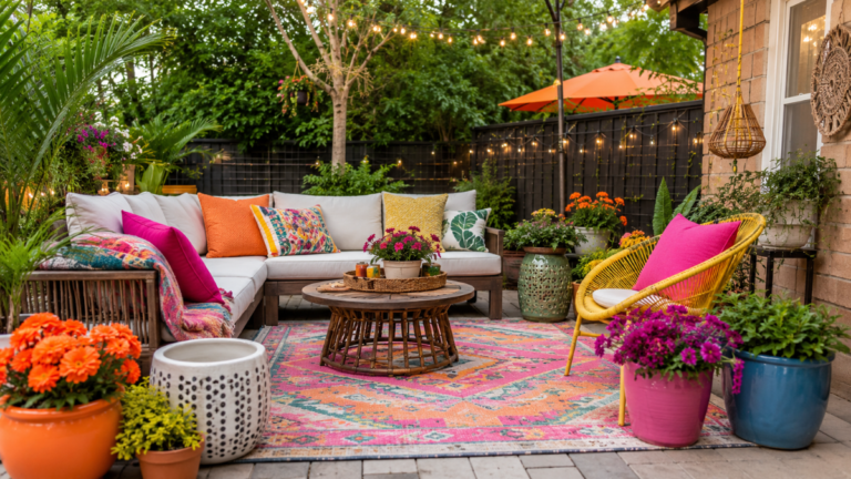 Dopamine Backyard Decor Ideas for Colorful Outdoor Spaces