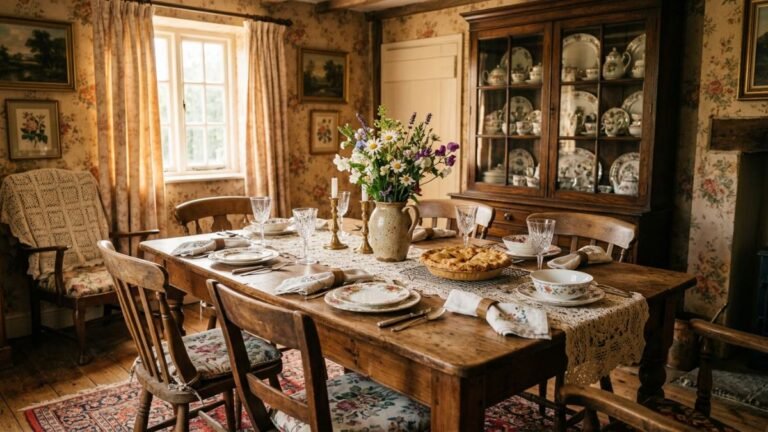Grandmacore Dining Room Ideas for Cozy Vintage Style