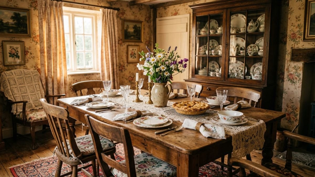Grandmacore Dining Room Ideas for Cozy Vintage Style