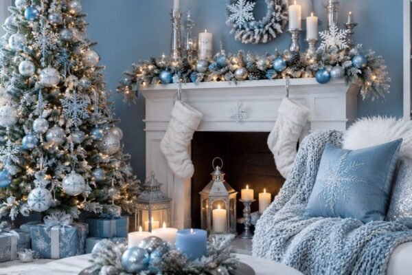 Icy Blue Christmas Decor Ideas for Winter Wonderland Style