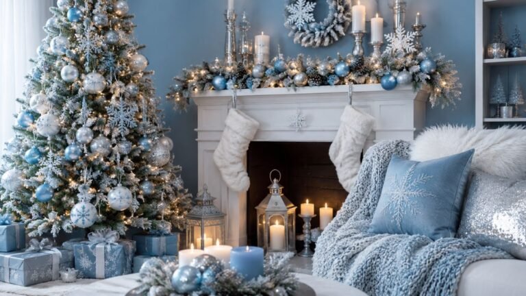 Icy Blue Christmas Decor Ideas for Winter Wonderland Style