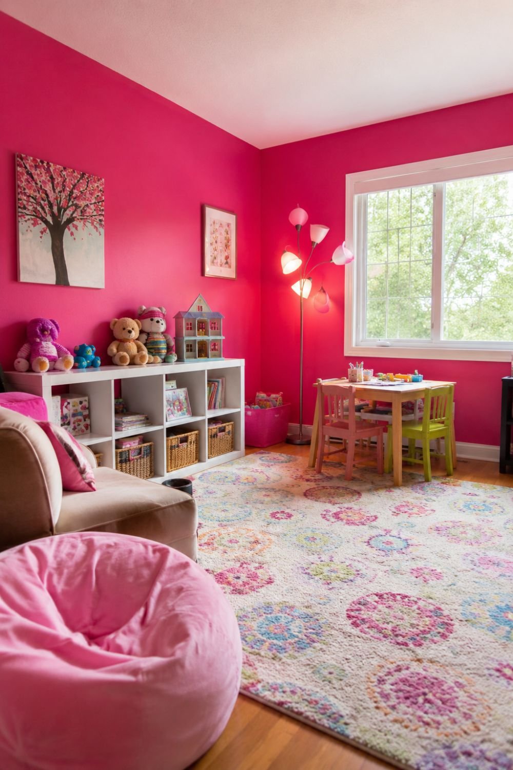 A maximalist playroom starts with confident color choices.