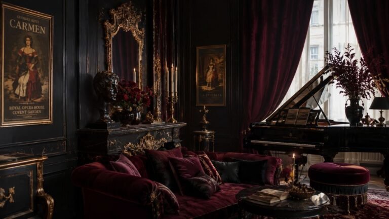 Opera Aesthetic Decor Ideas for Dramatic Moody Spaces