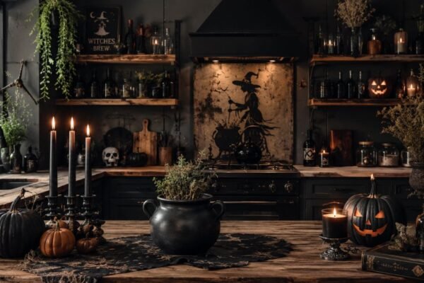 Witchy Kitchen Decor Ideas for Dark Spooky Halloween Style