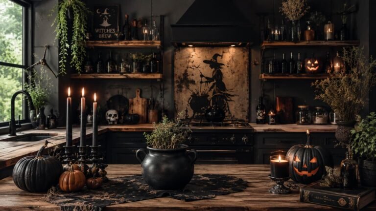 Witchy Kitchen Decor Ideas for Dark Spooky Halloween Style