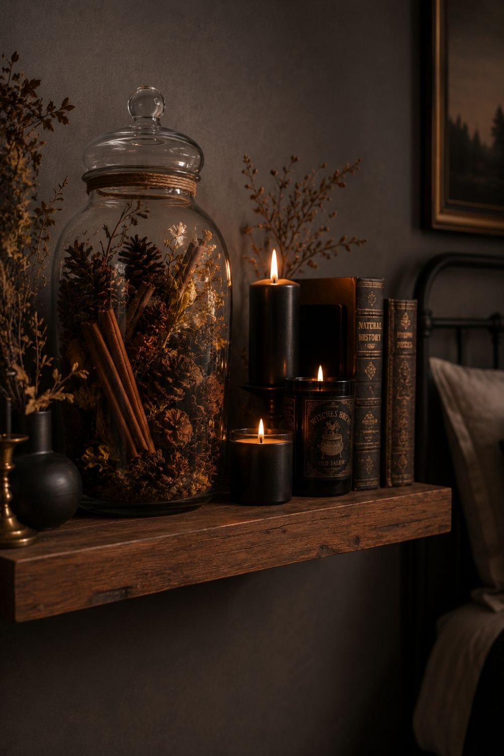 amber lighting halloween bedroom decor