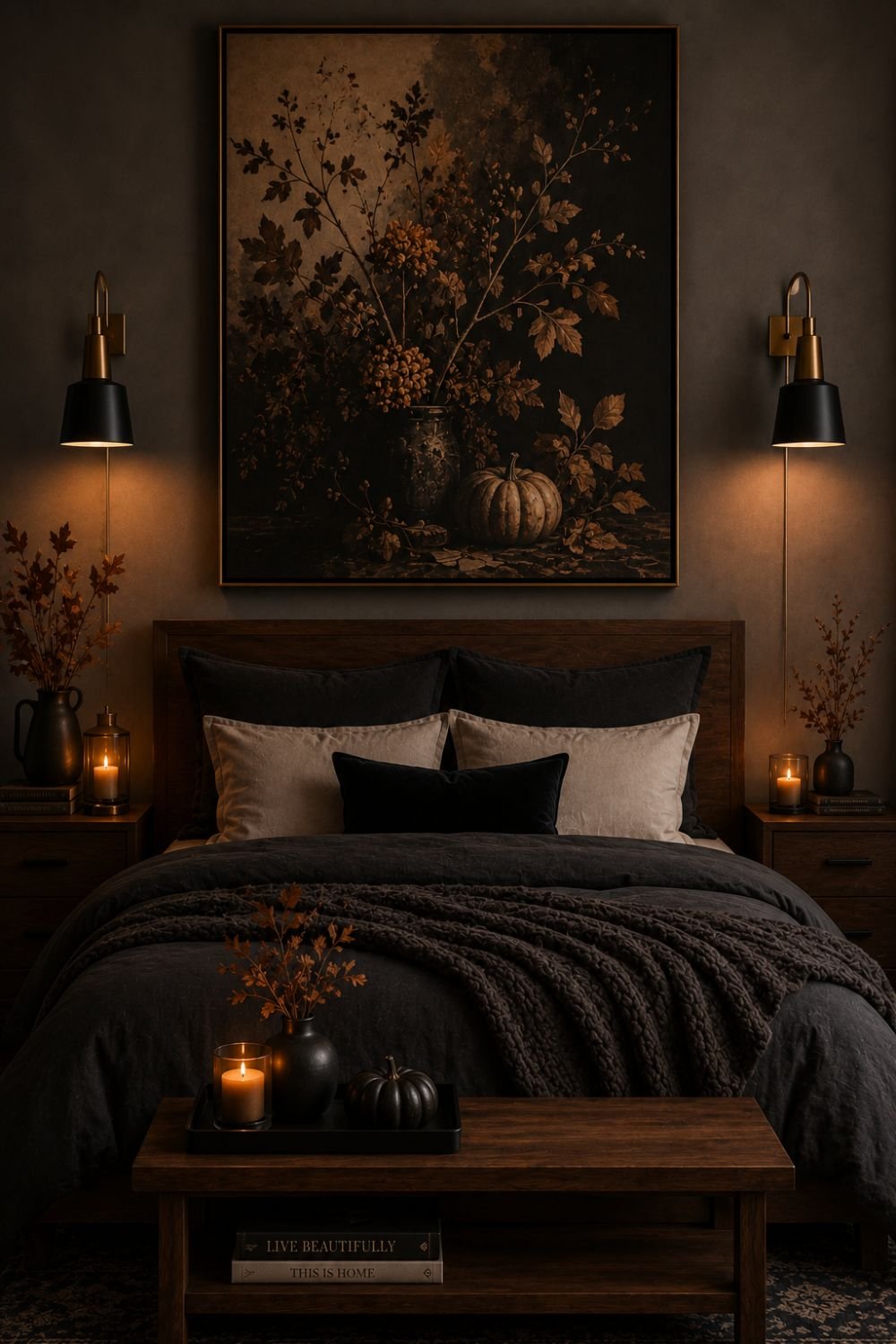 apothecary jar halloween bedroom decor idea