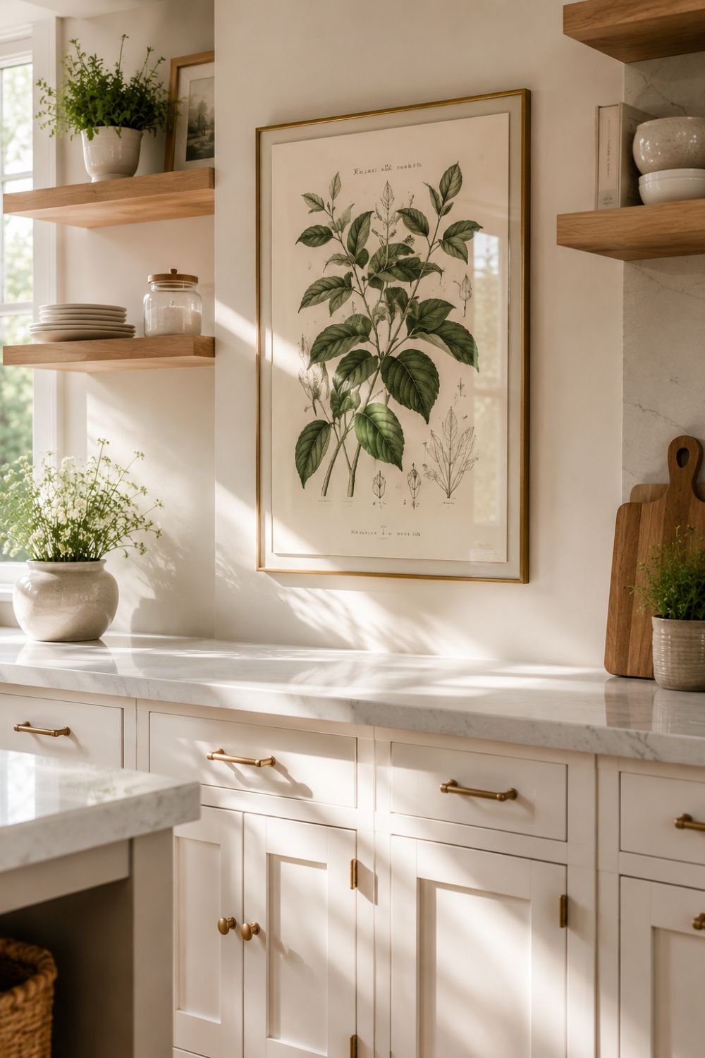botanical art kitchen accent idea