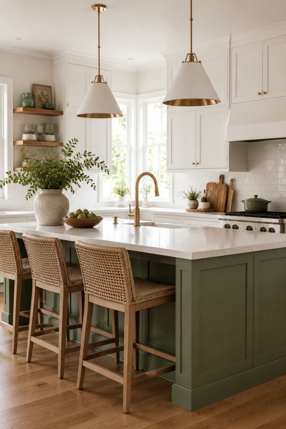 green island kitchen accent idea