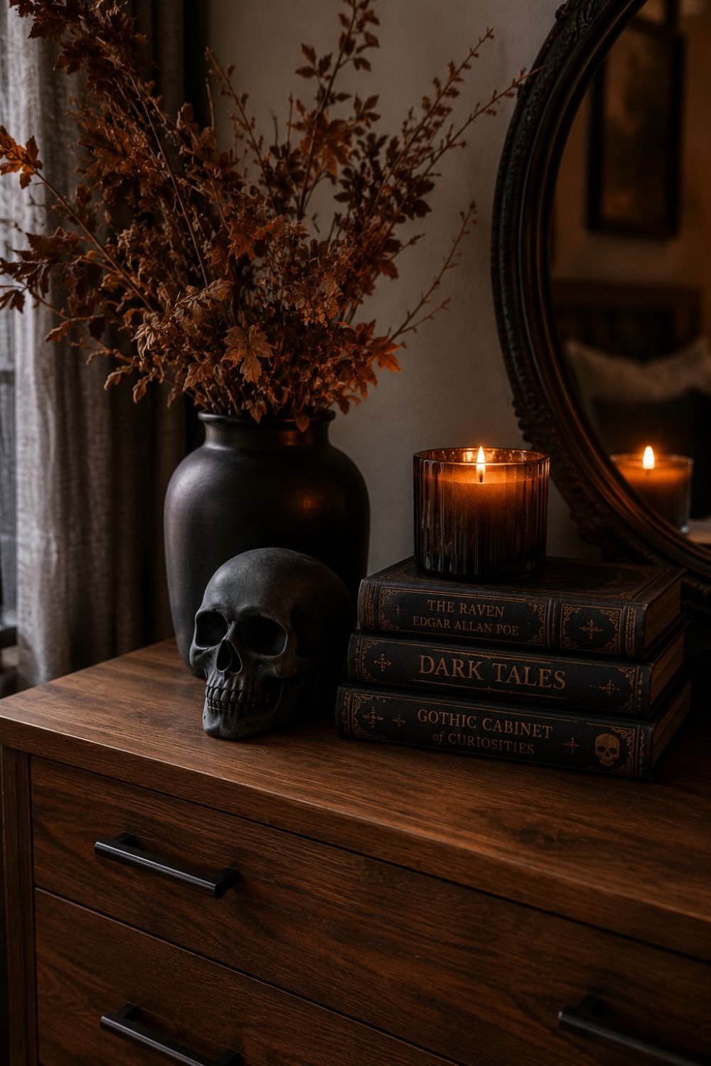 moody wall art halloween bedroom decor