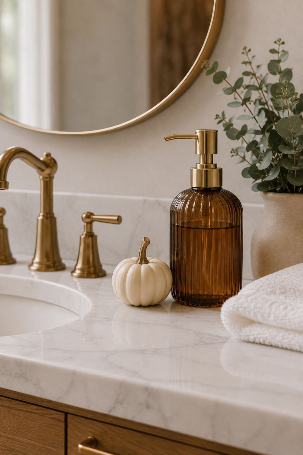 soap dish pumpkin bathroom decor idea