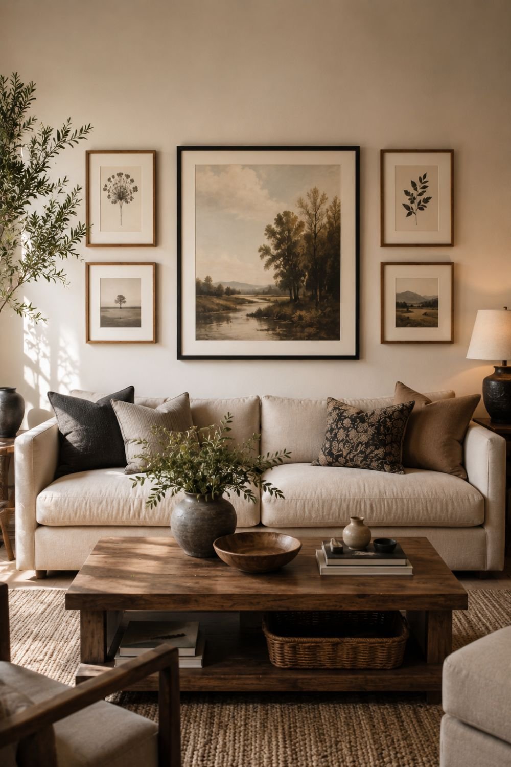 anchor piece gallery wall idea