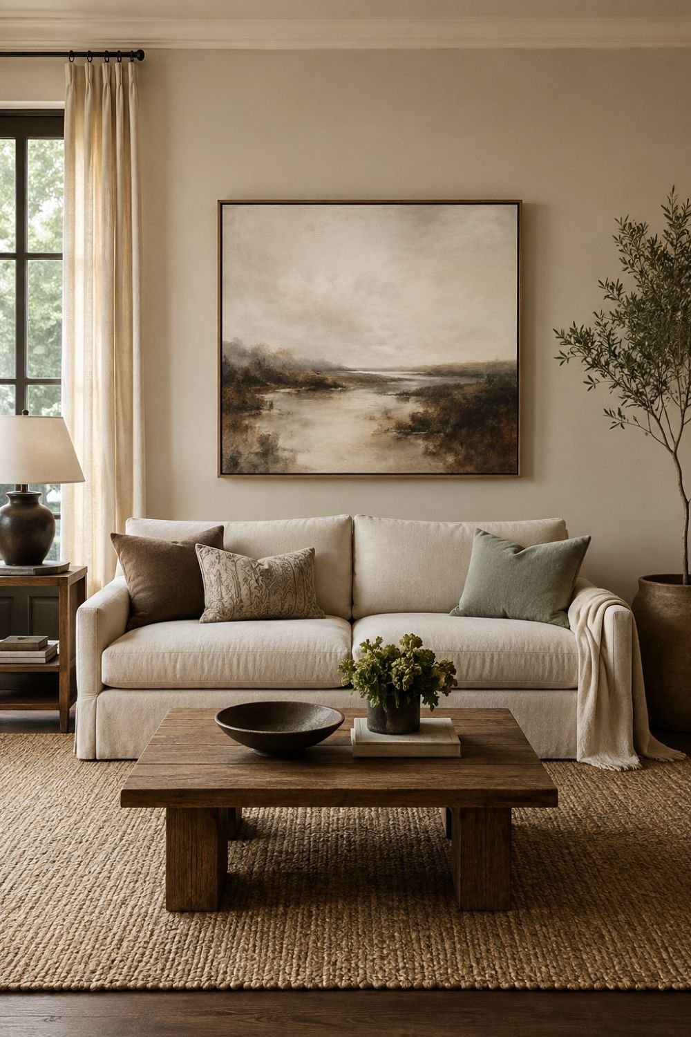 balanced proportions living room wall