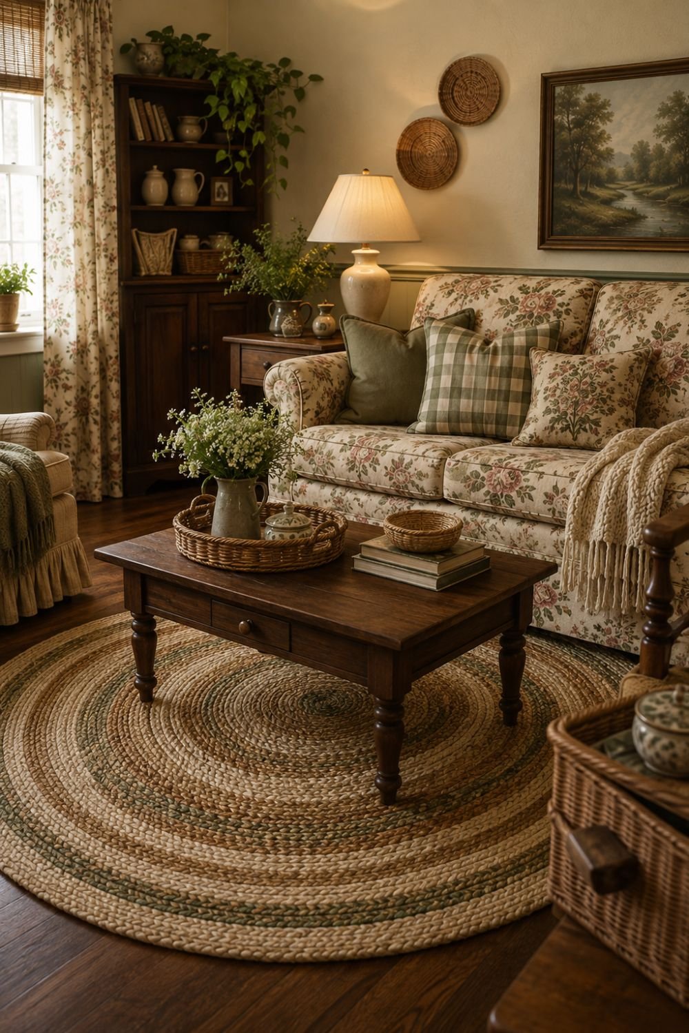 braided rug grandmacore decor idea