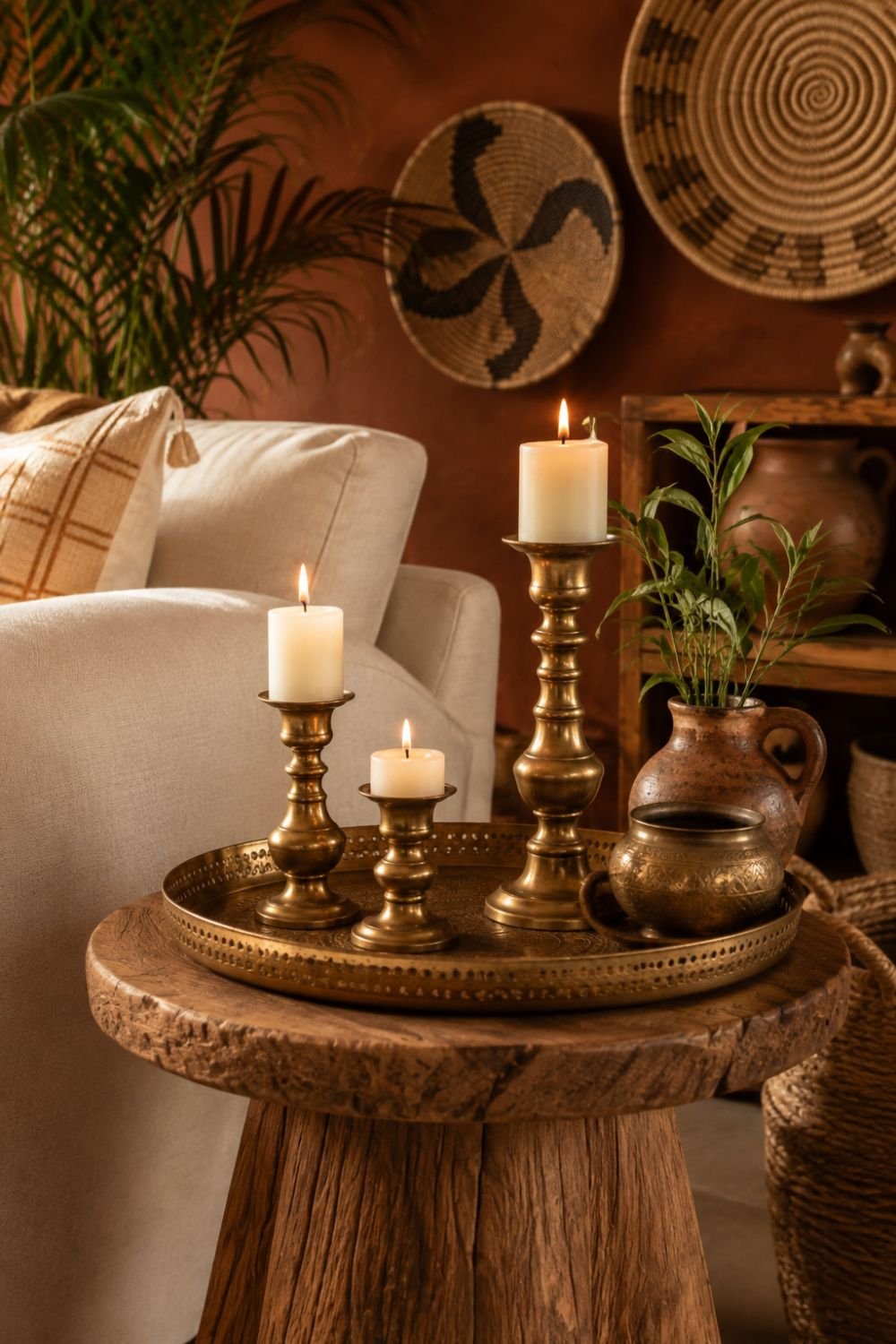 brass accents afrohemian decor idea