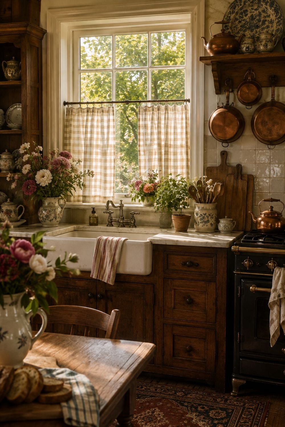cafe curtains grandmacore decor idea