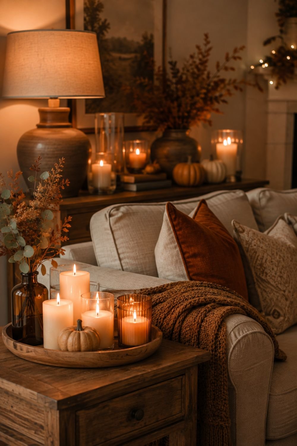 candles thanksgiving decorating idea