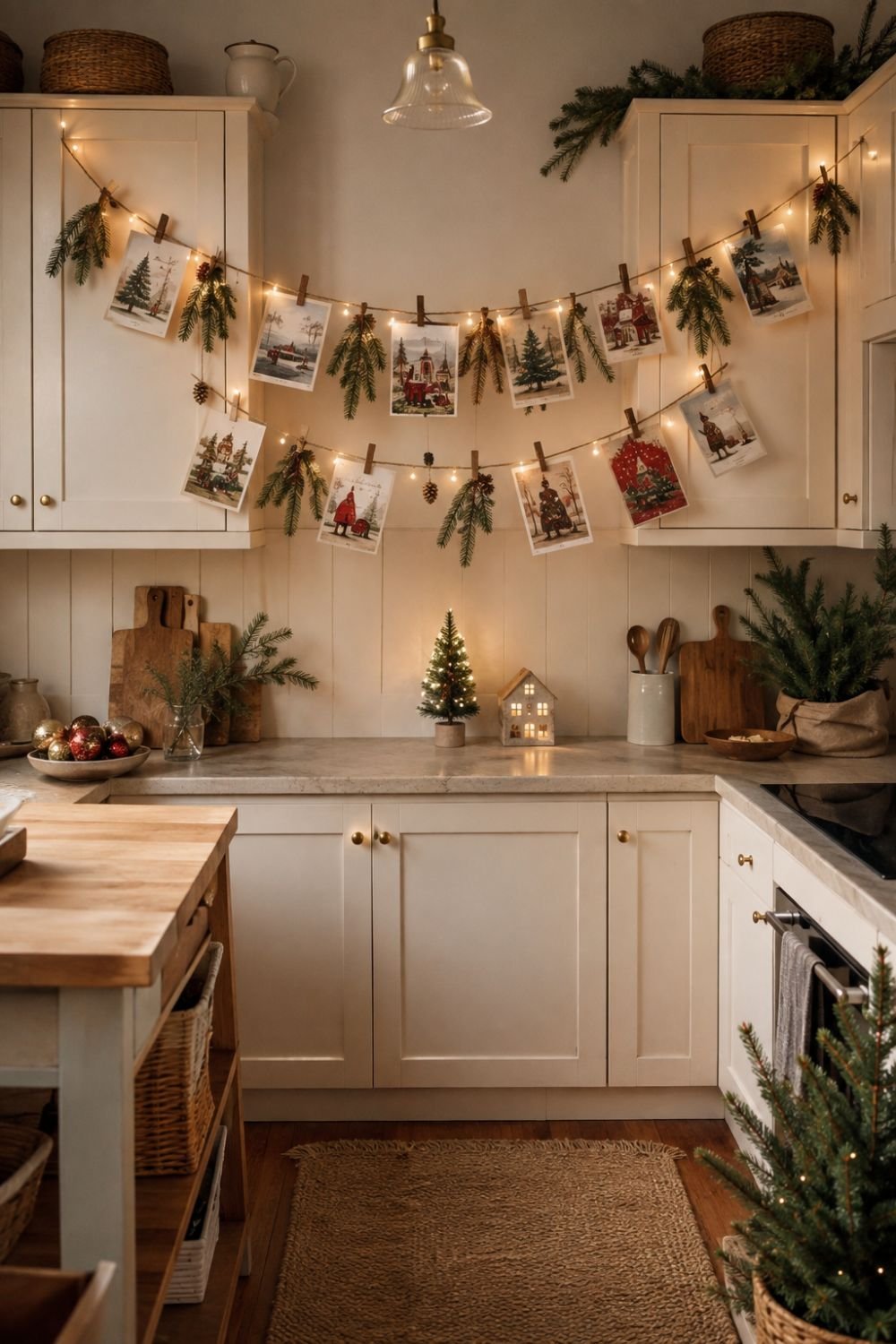 card garland small apartment christmas decor idea