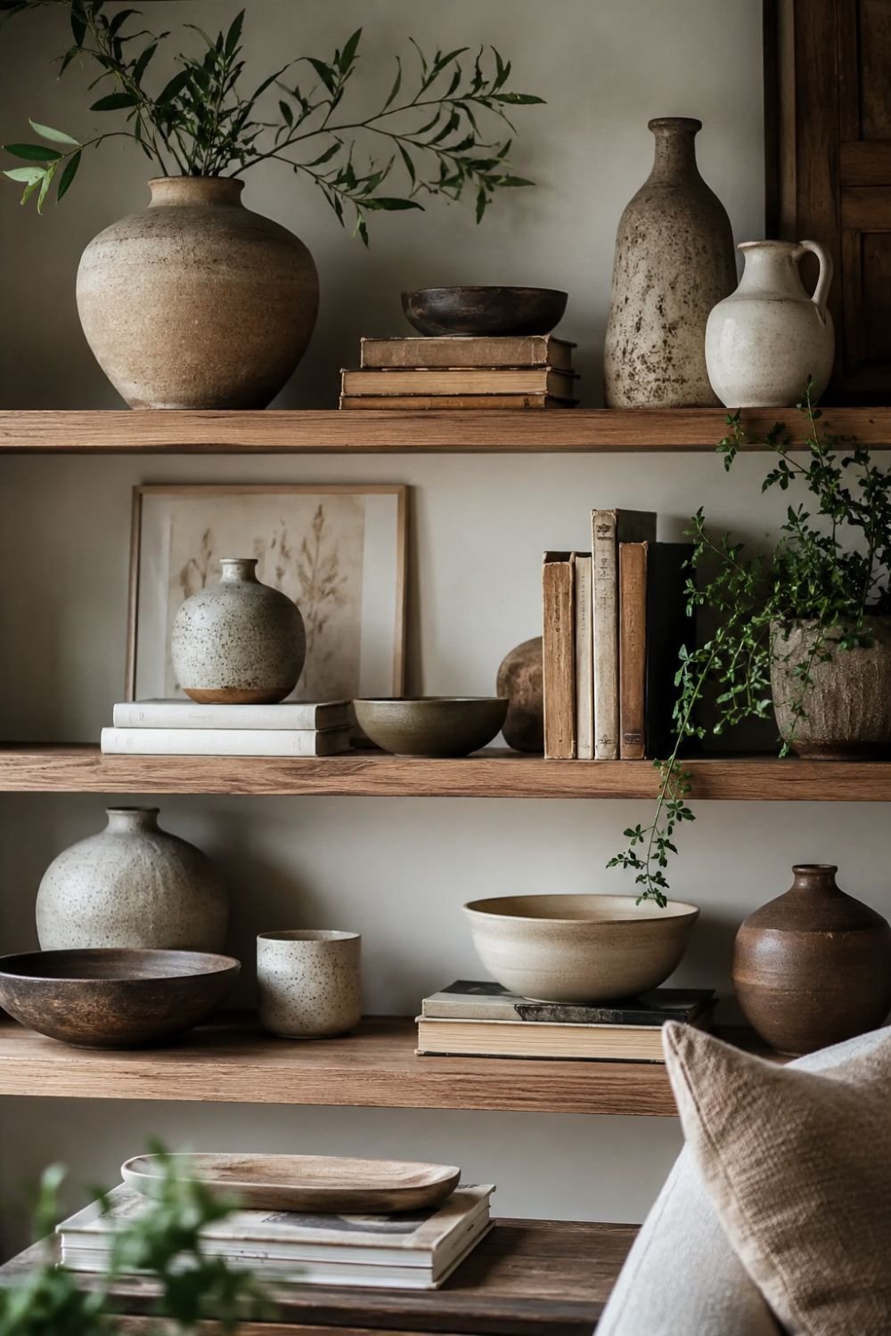 ceramic accents layered comfort decor idea