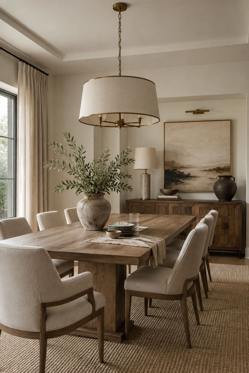 cohesive story dining room decor idea
