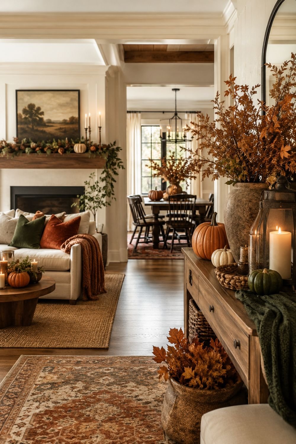 consistent palette thanksgiving decorating idea
