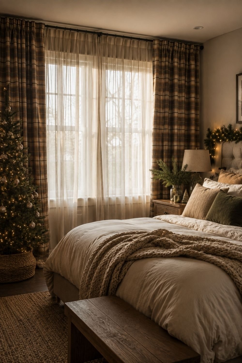  curtains christmas bedroom decor idea