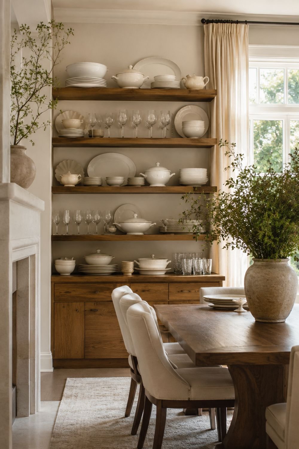 dinnerware display dining room decor idea