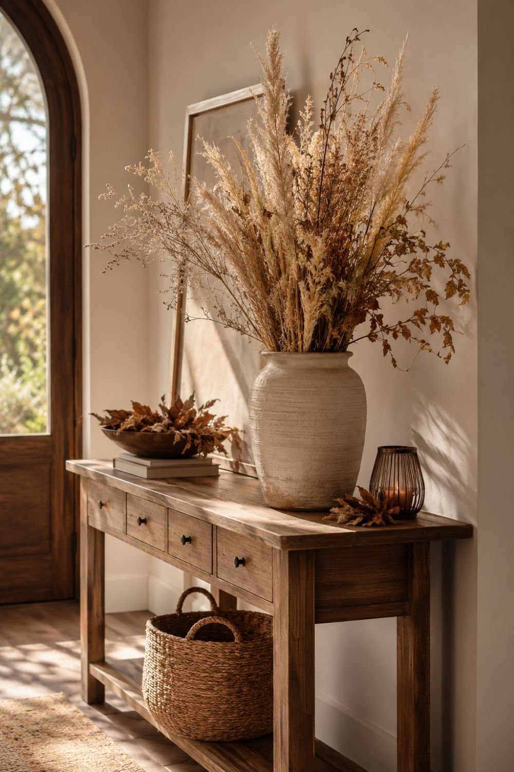  dried grasses fall decor idea without pumpkins

