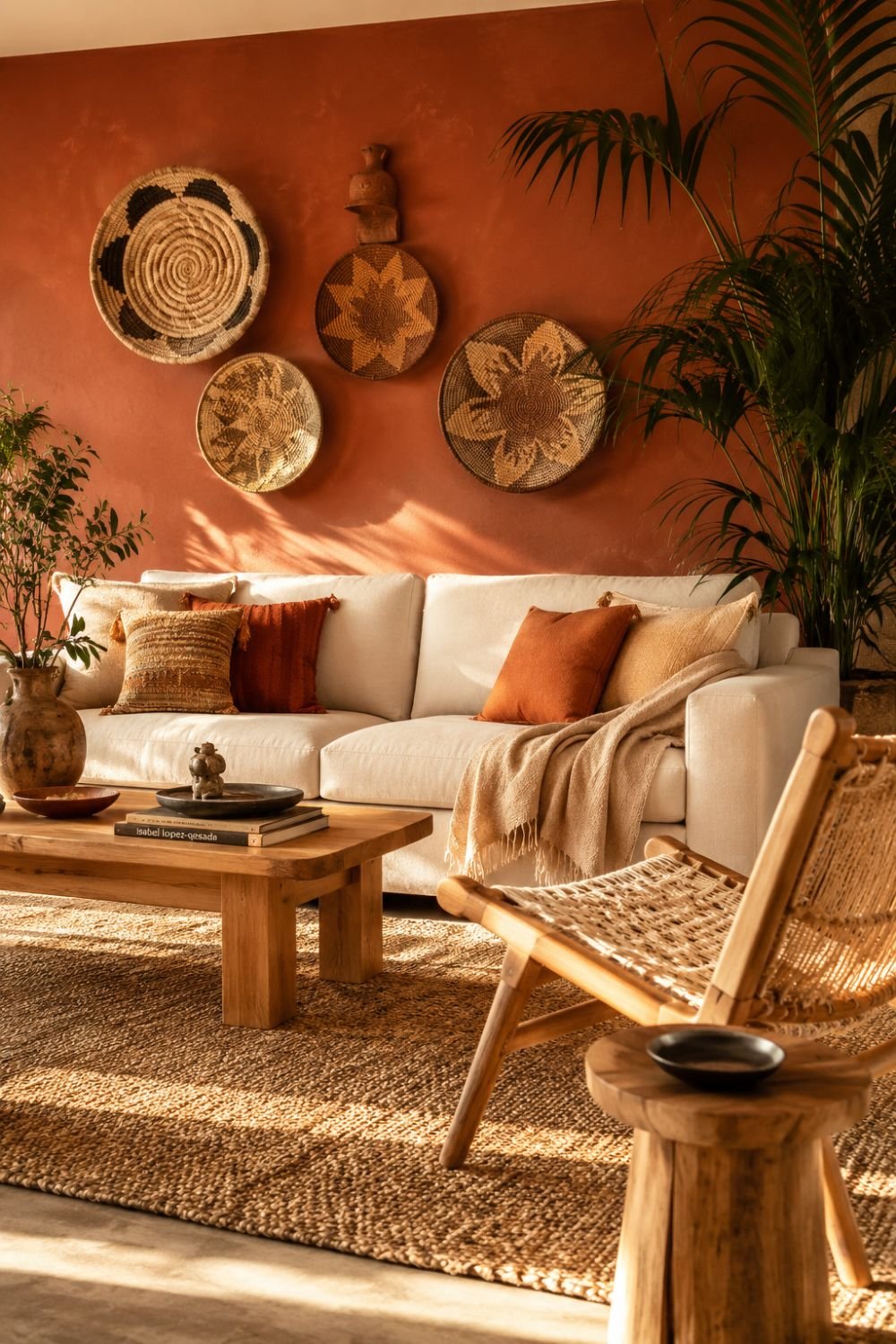 earthy color palette afrohemian decor idea