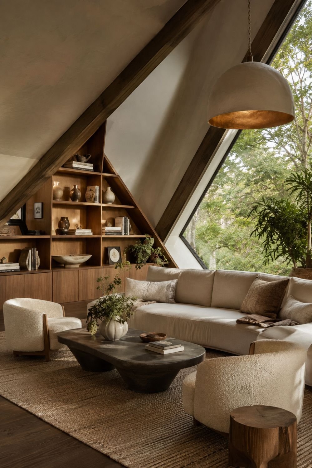 embraced quirk living room layout idea