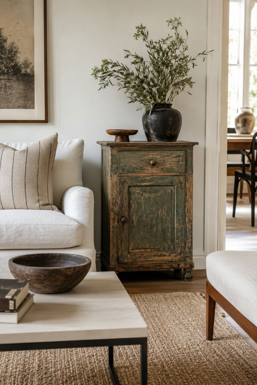 flea market find patina decor idea