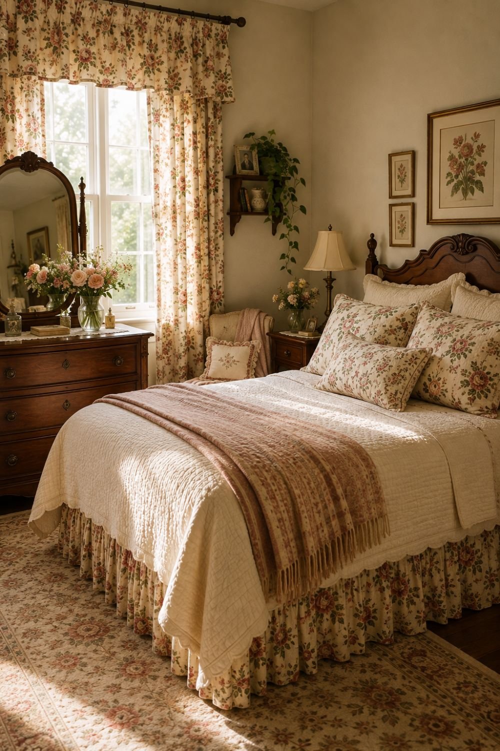 floral textiles grandmacore decor idea