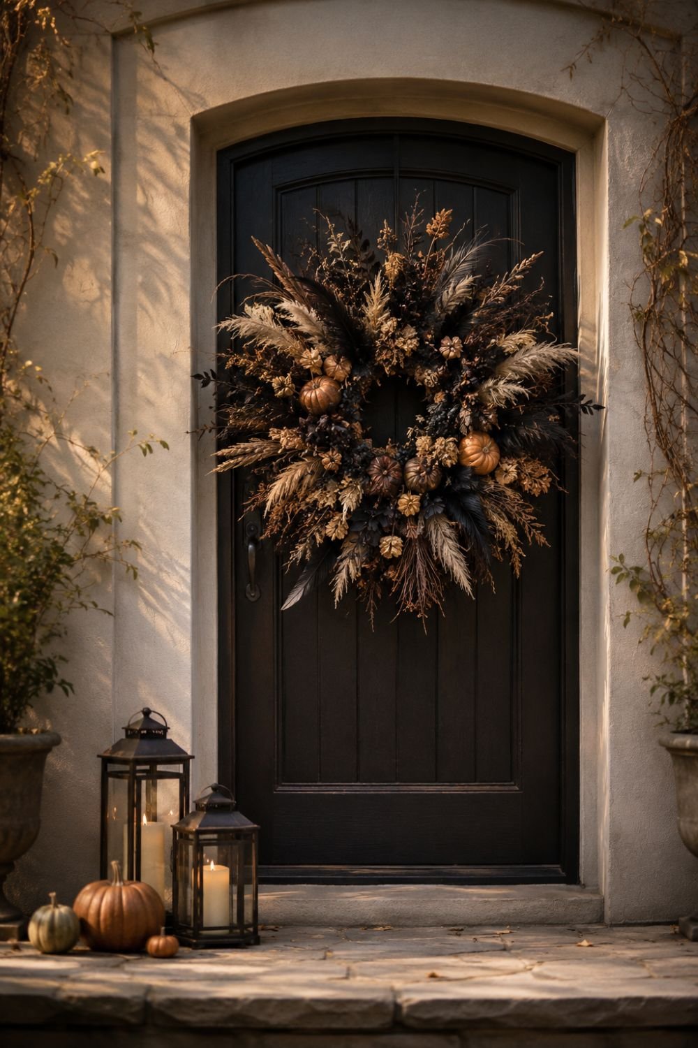  focal point halloween entryway decor idea