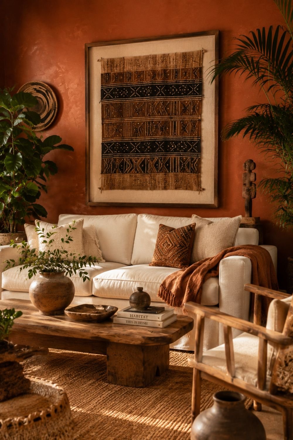 framed textile afrohemian decor idea