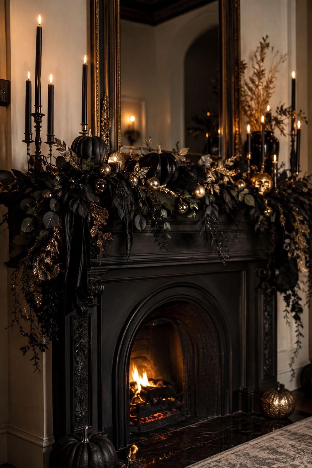 garland halloween decor idea