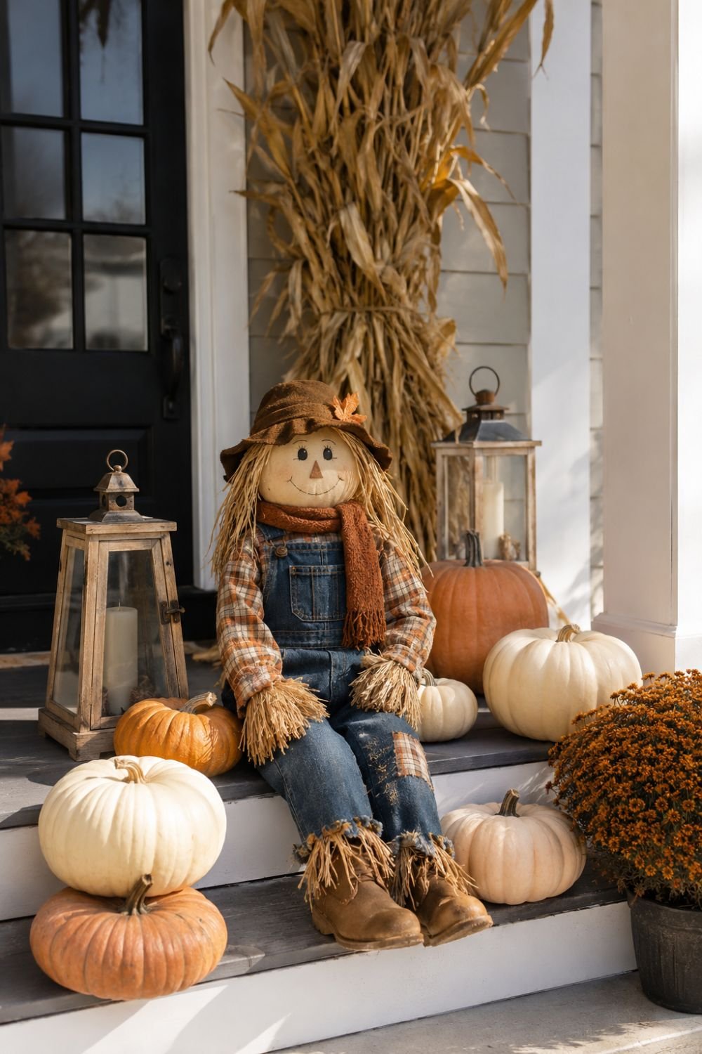 harvest figure fall porch decor idea