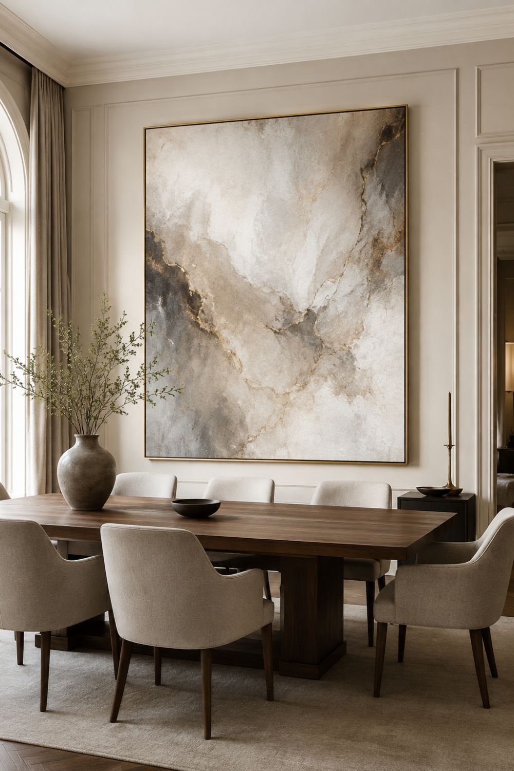 large art dining room decor idea
