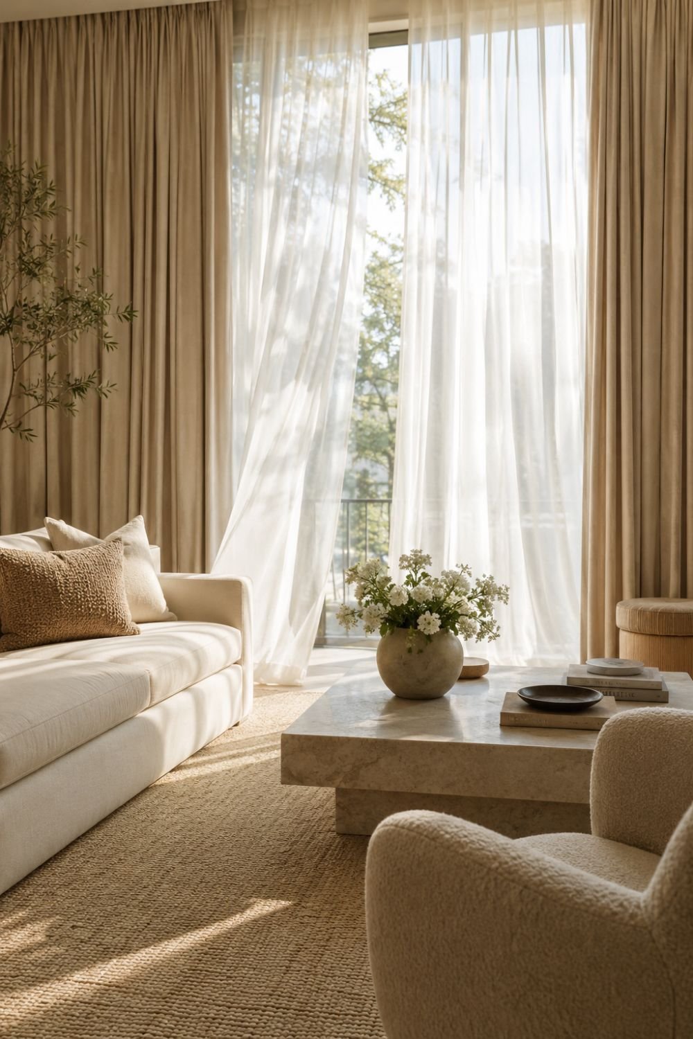  layered curtains layered comfort decor idea