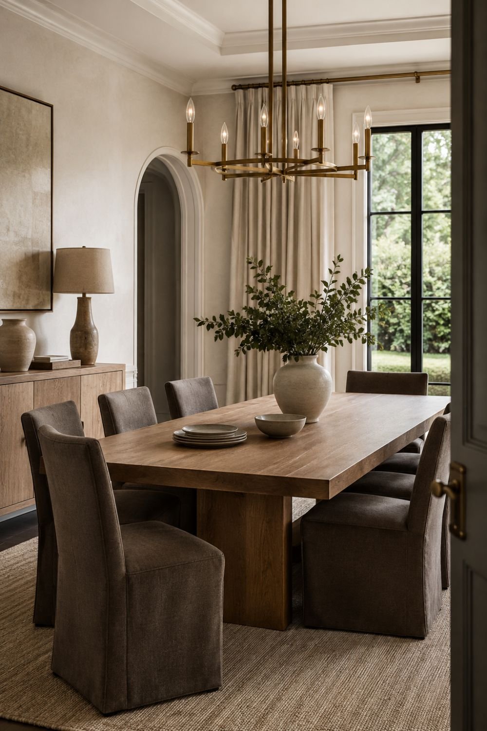layered tones dining room decor idea