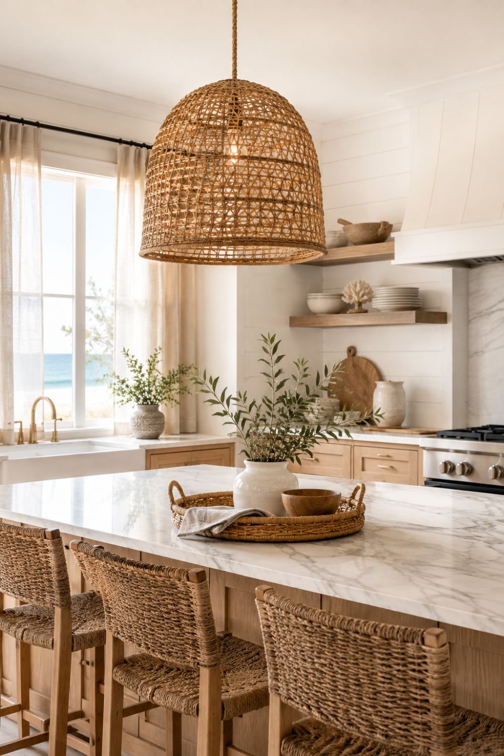 matching style woven pendant idea