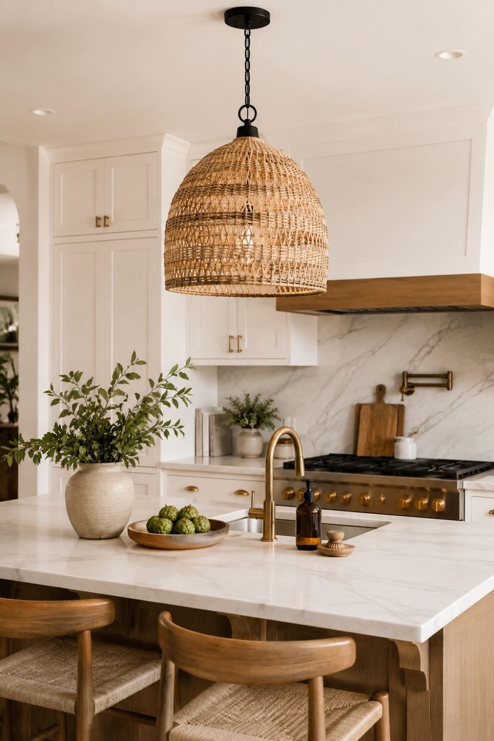 metal accent woven pendant idea