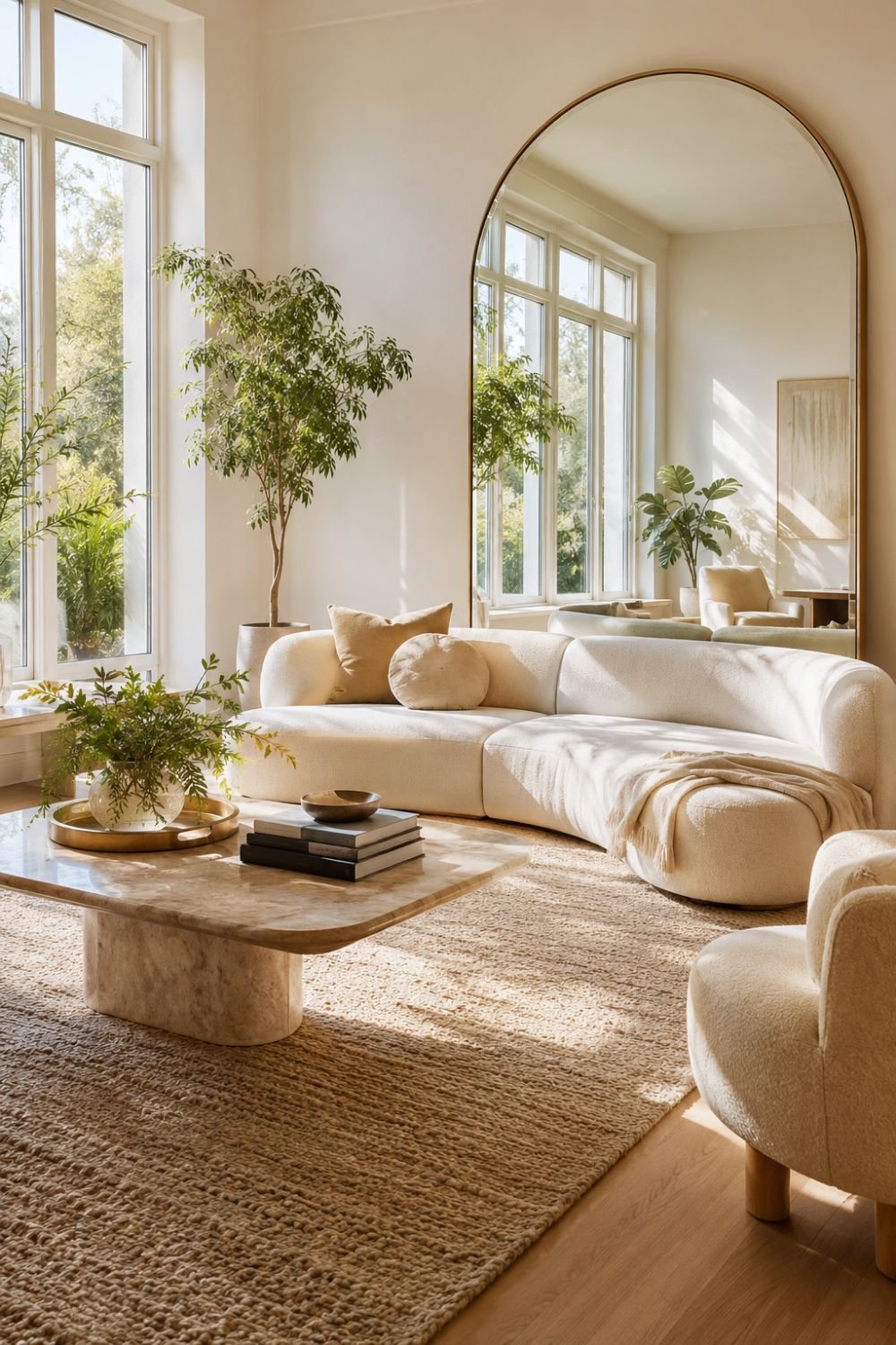 mirror living room layout idea