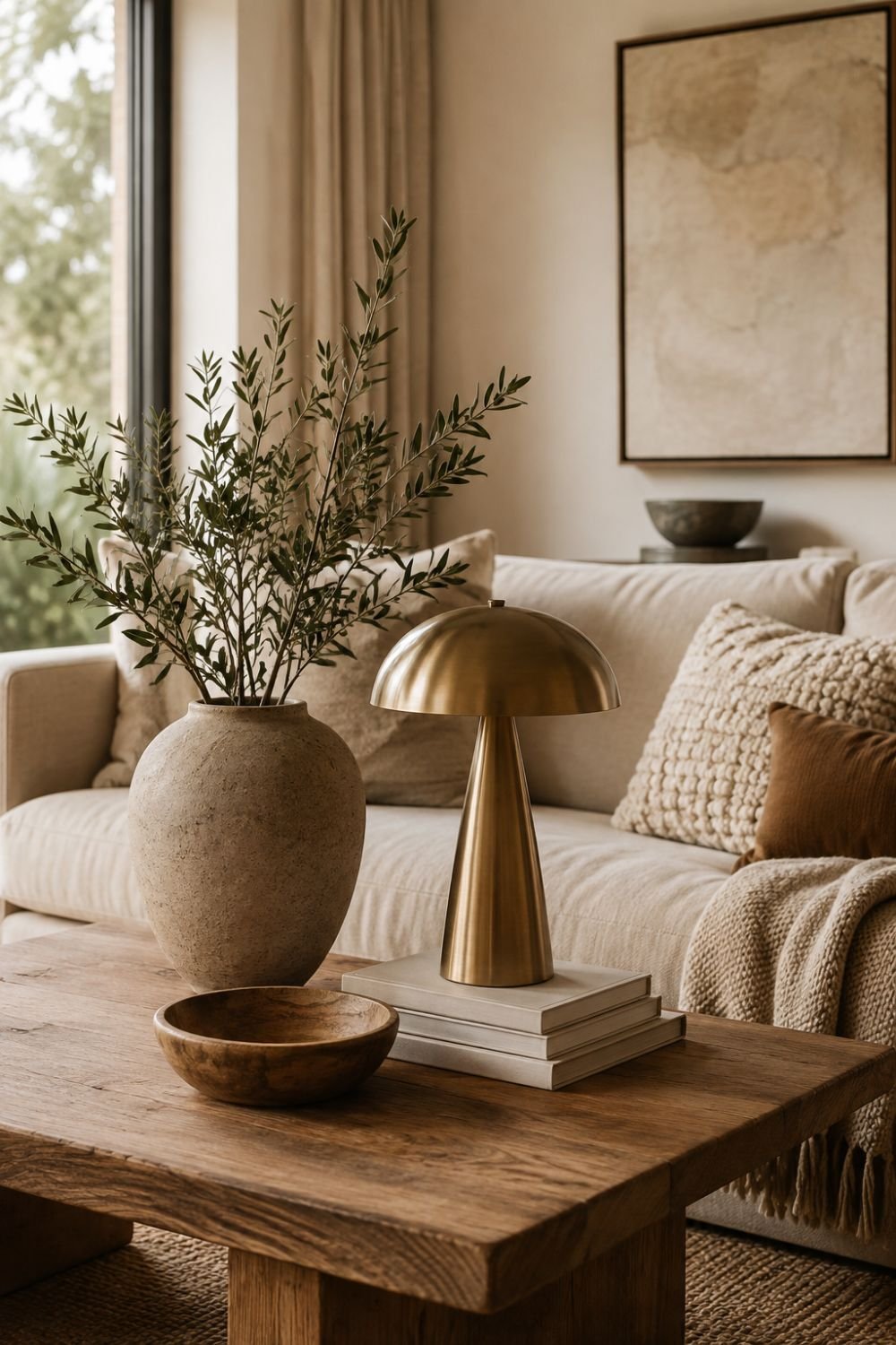 mixed materials layered comfort decor idea